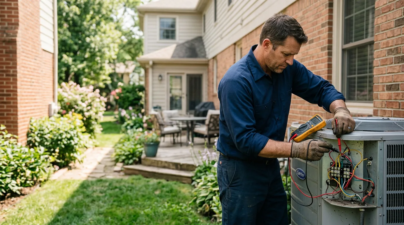 HVAC technician working near Cameron, NY
